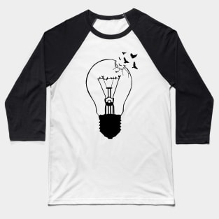 Bird free, breakout from the old lightbulb Baseball T-Shirt